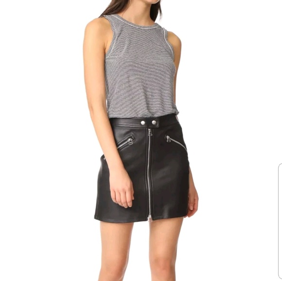 rag & bone Dresses & Skirts - RAG & BONE 100% Lamb Leather Racer Womens Skirt 30